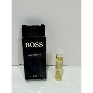 VINTAGE 1980's BOSS By HUGO BOSS Eau De Toilette 0.06fl oz / 2 ML sample in box